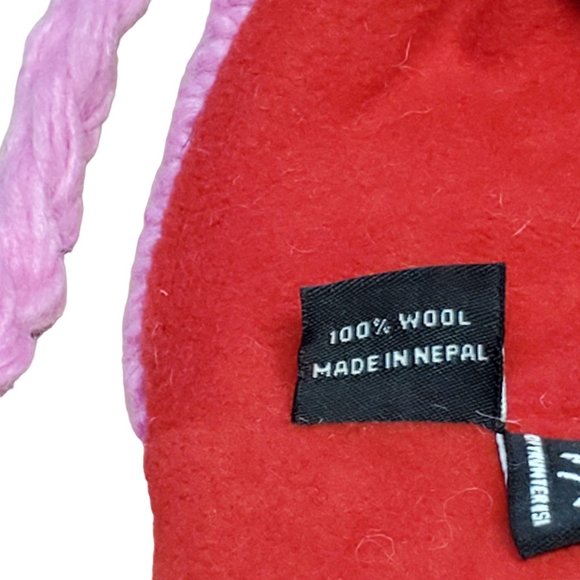 Wool Hat Pig Design One Size Pink - Picture 5 of 5